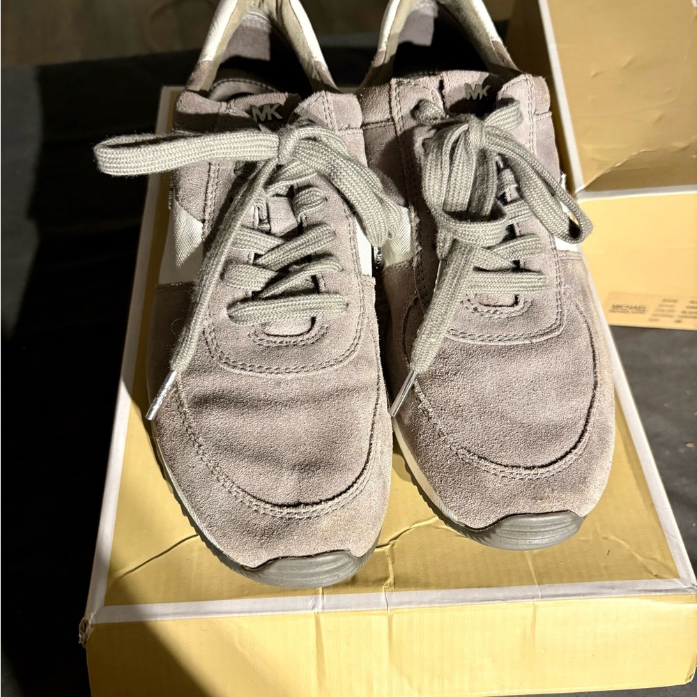 Michael Kors Taupe Suede Sneakers
